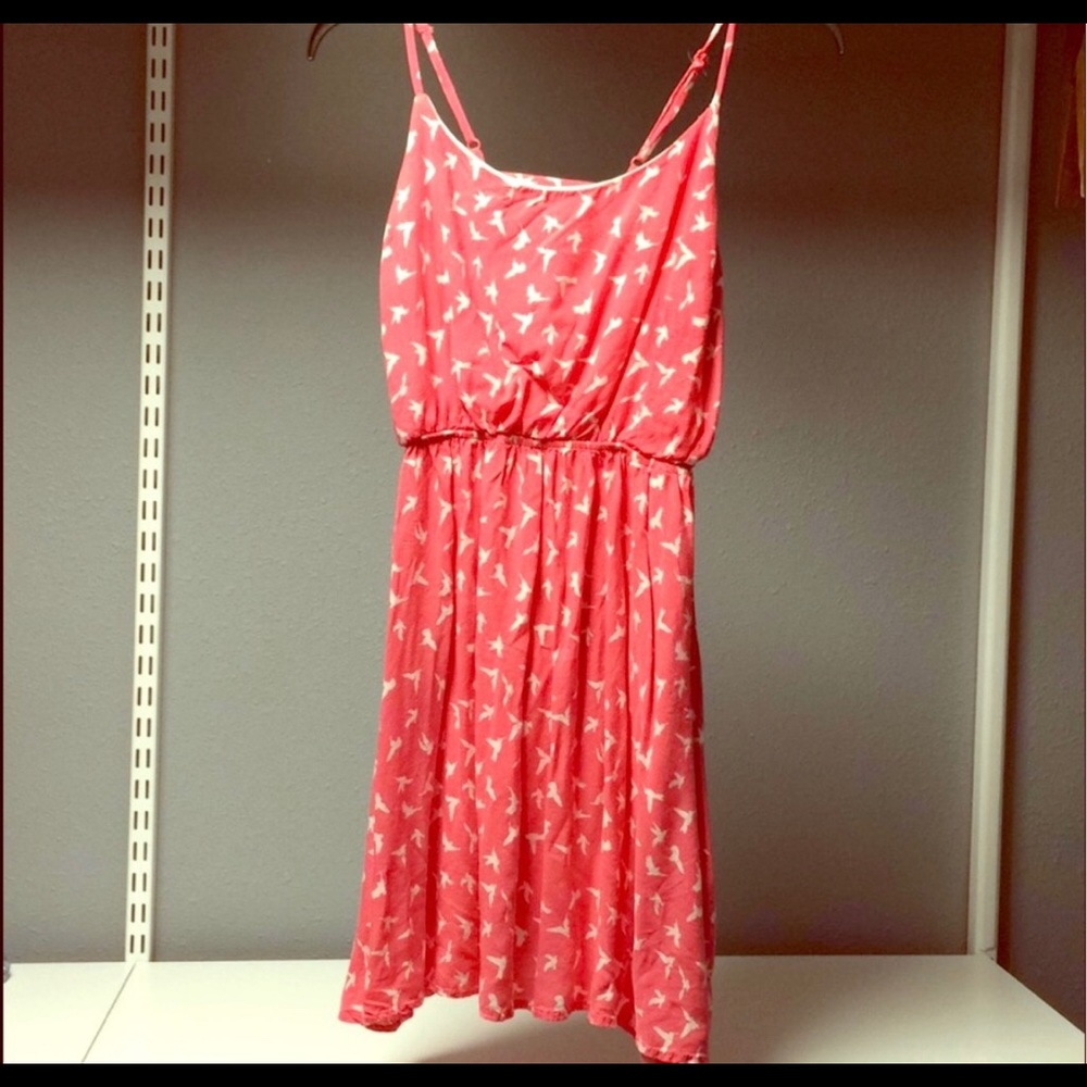 Rue 21 Coral dress with birds
